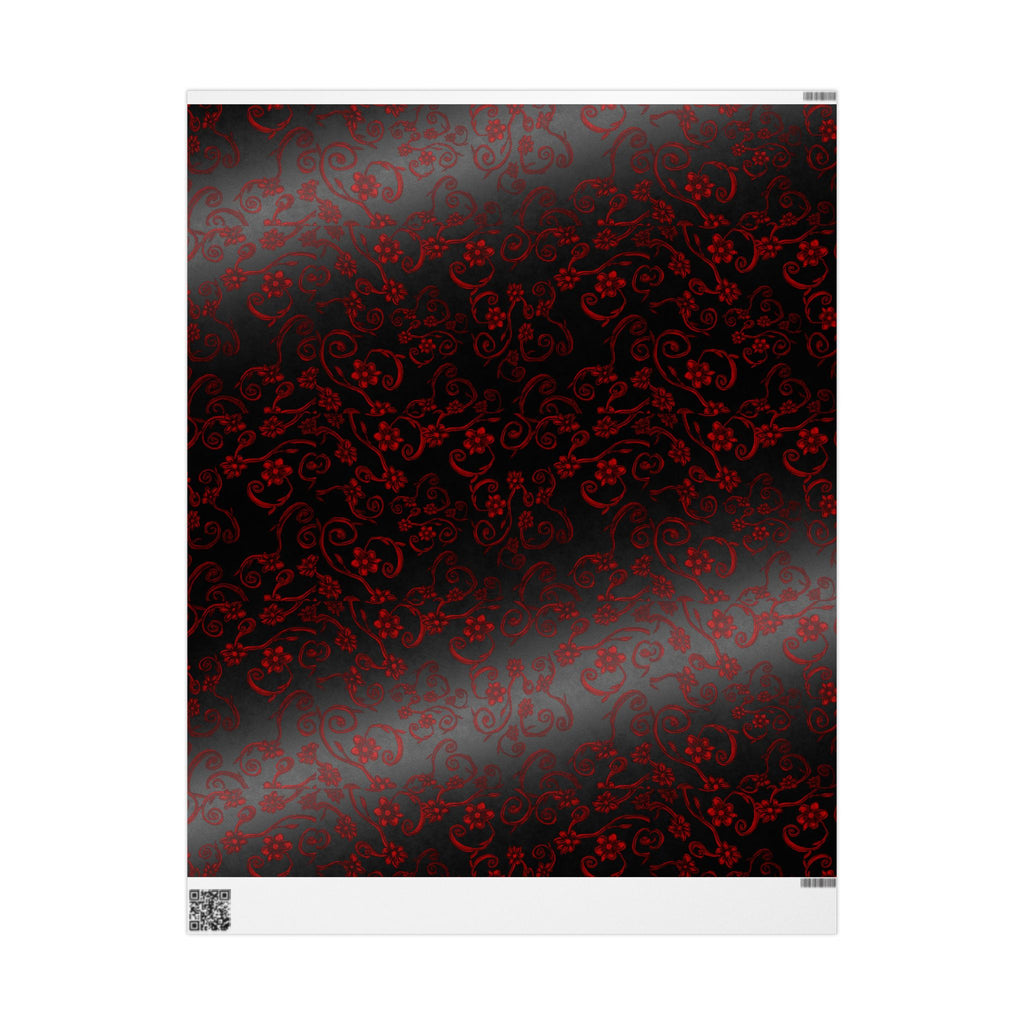 RED LIGHT Wrapping Paper – Gothic Black & Crimson Gift Wrap