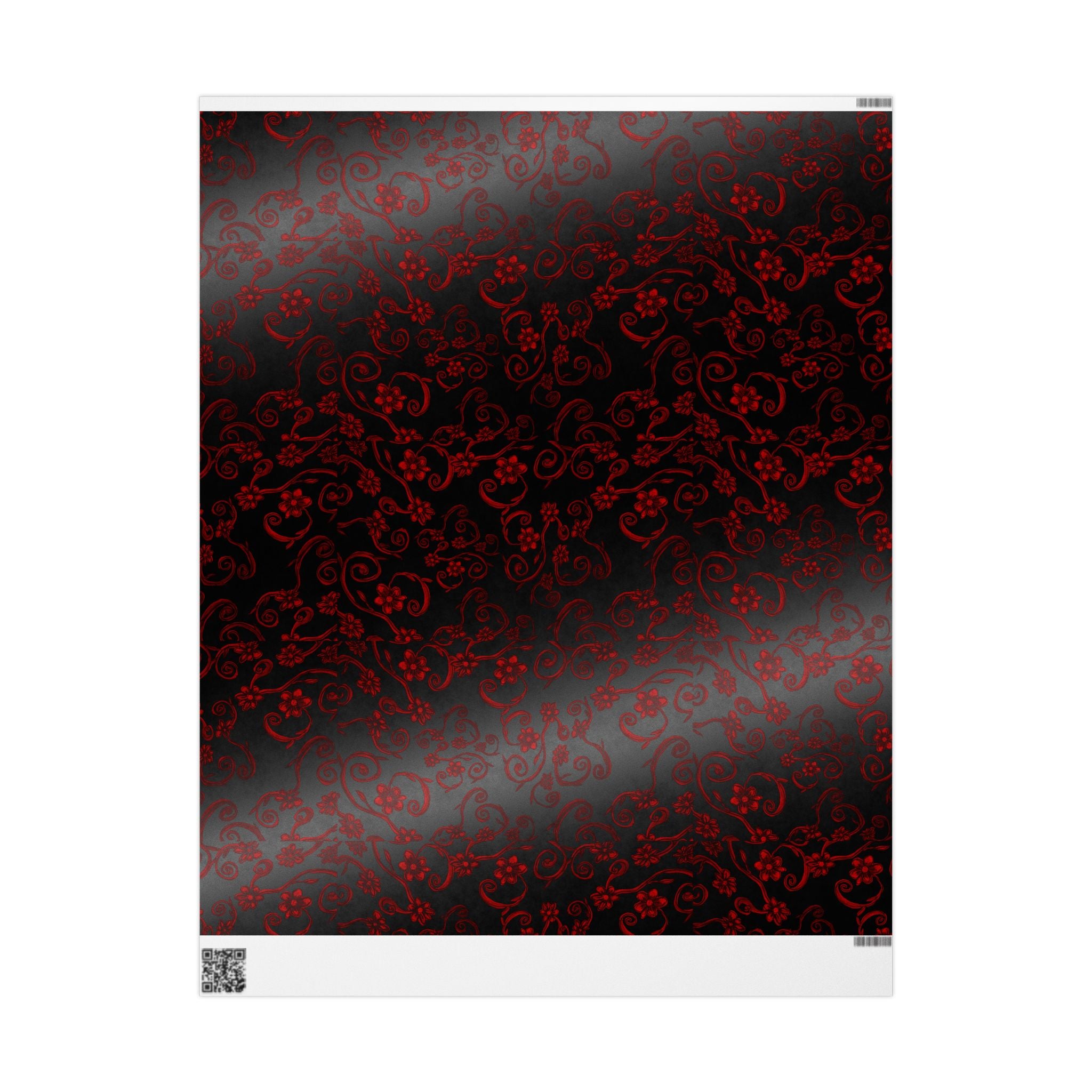RED LIGHT Wrapping Paper – Gothic Black & Crimson Gift Wrap