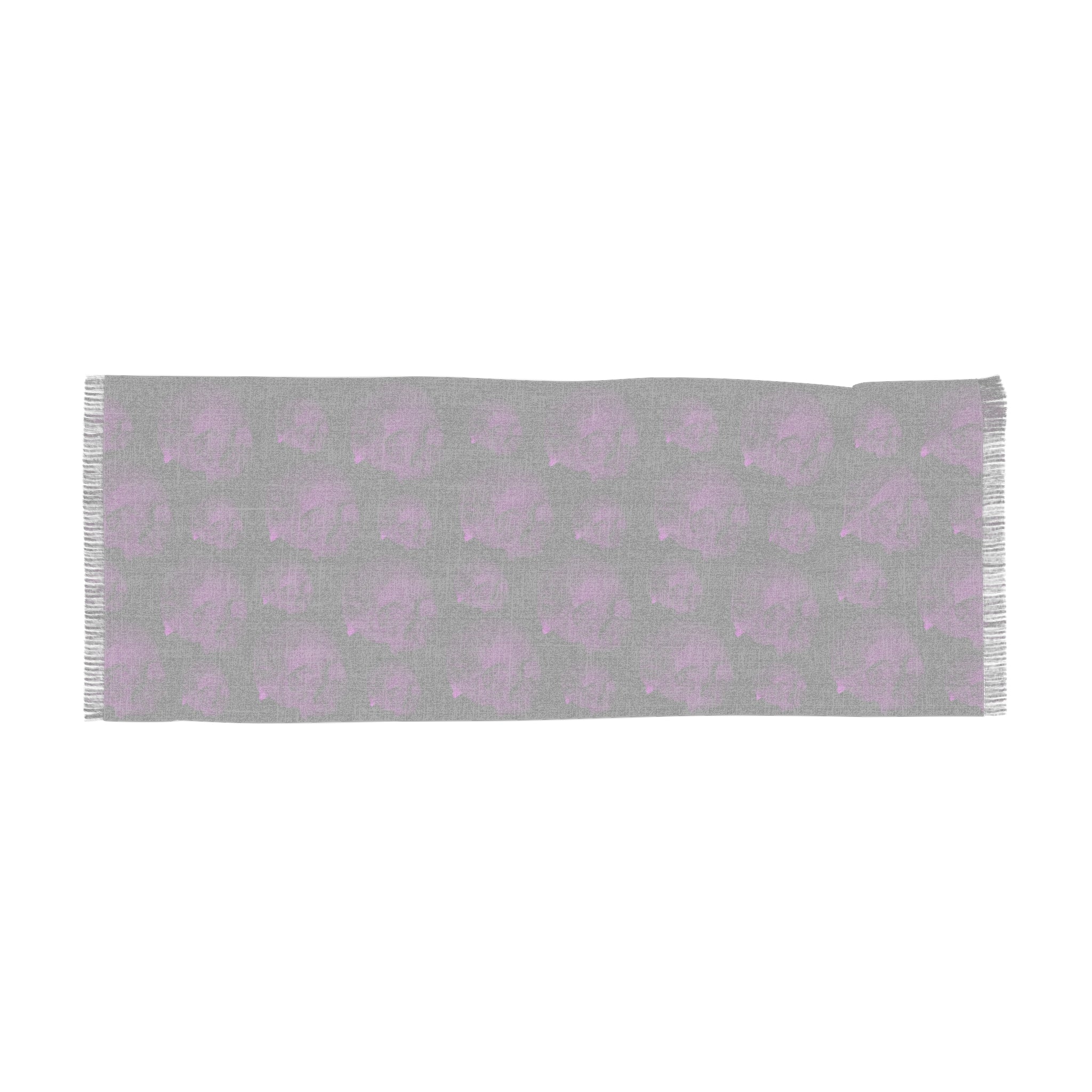 Purple Skull Pattern Scarf — Gothic Lightweight Fashion Accessory