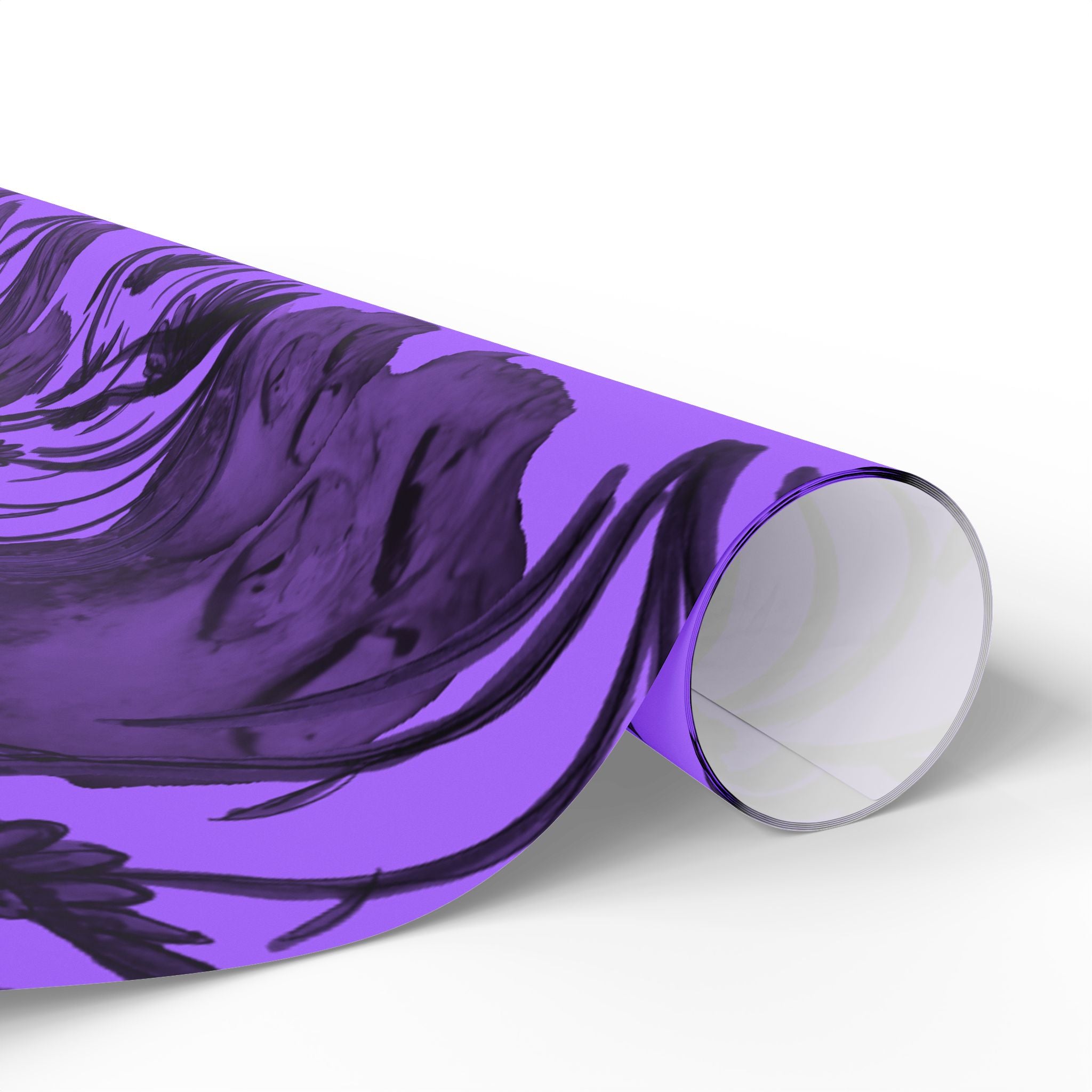 Skull Pattern Wrapping Paper — Purple Gothic Gift Wrap