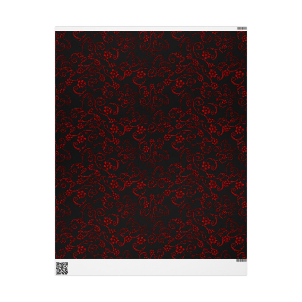 RED LIGHT Wrapping Paper – Gothic Black & Crimson Gift Wrap