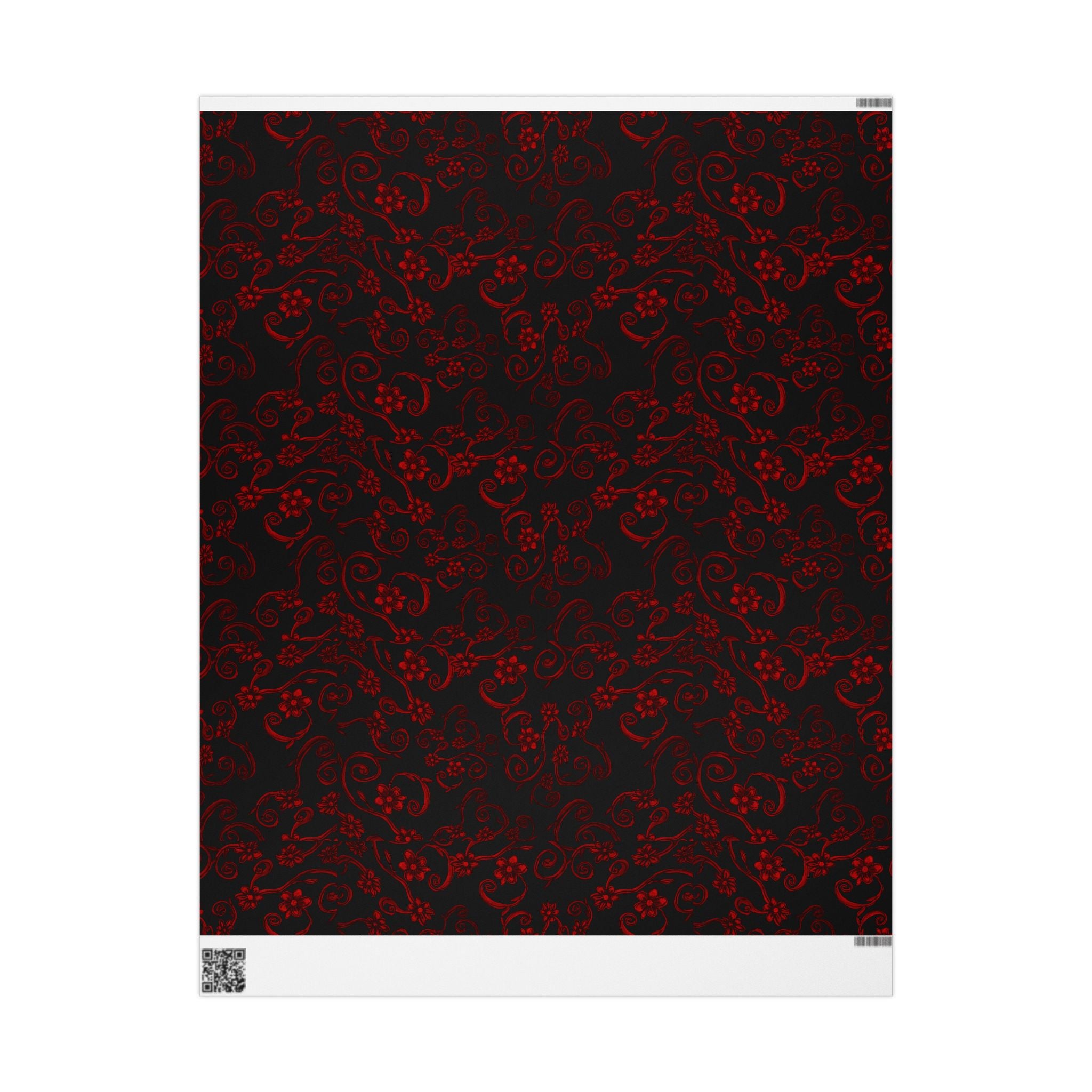 RED LIGHT Wrapping Paper – Gothic Black & Crimson Gift Wrap