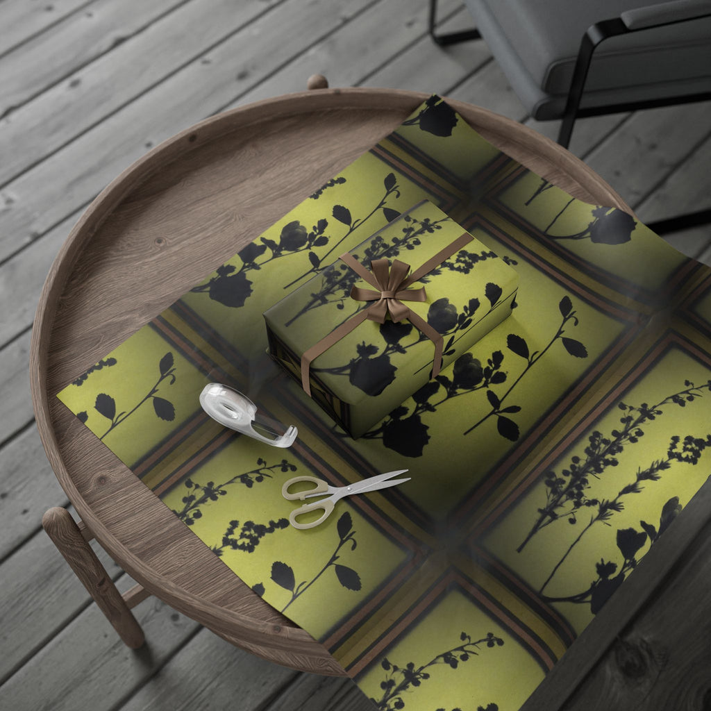 Wrapping Paper — Vintage Botanical Silhouette Gift Wrap