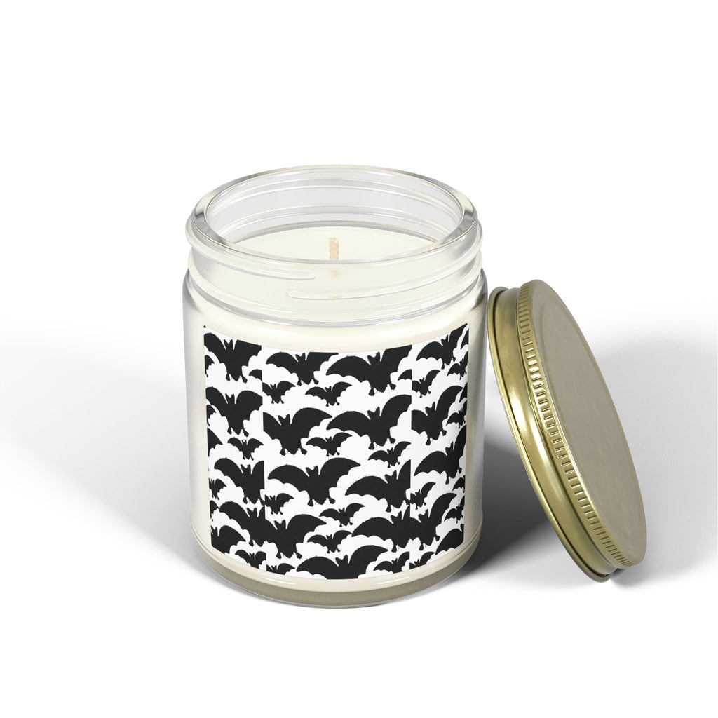 Bat Pattern Scented Candle — Coconut Apricot Wax (4oz/9oz)