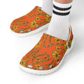 Kids Floral Clogs — Orange Daisy EVA Foam Slip-Ons