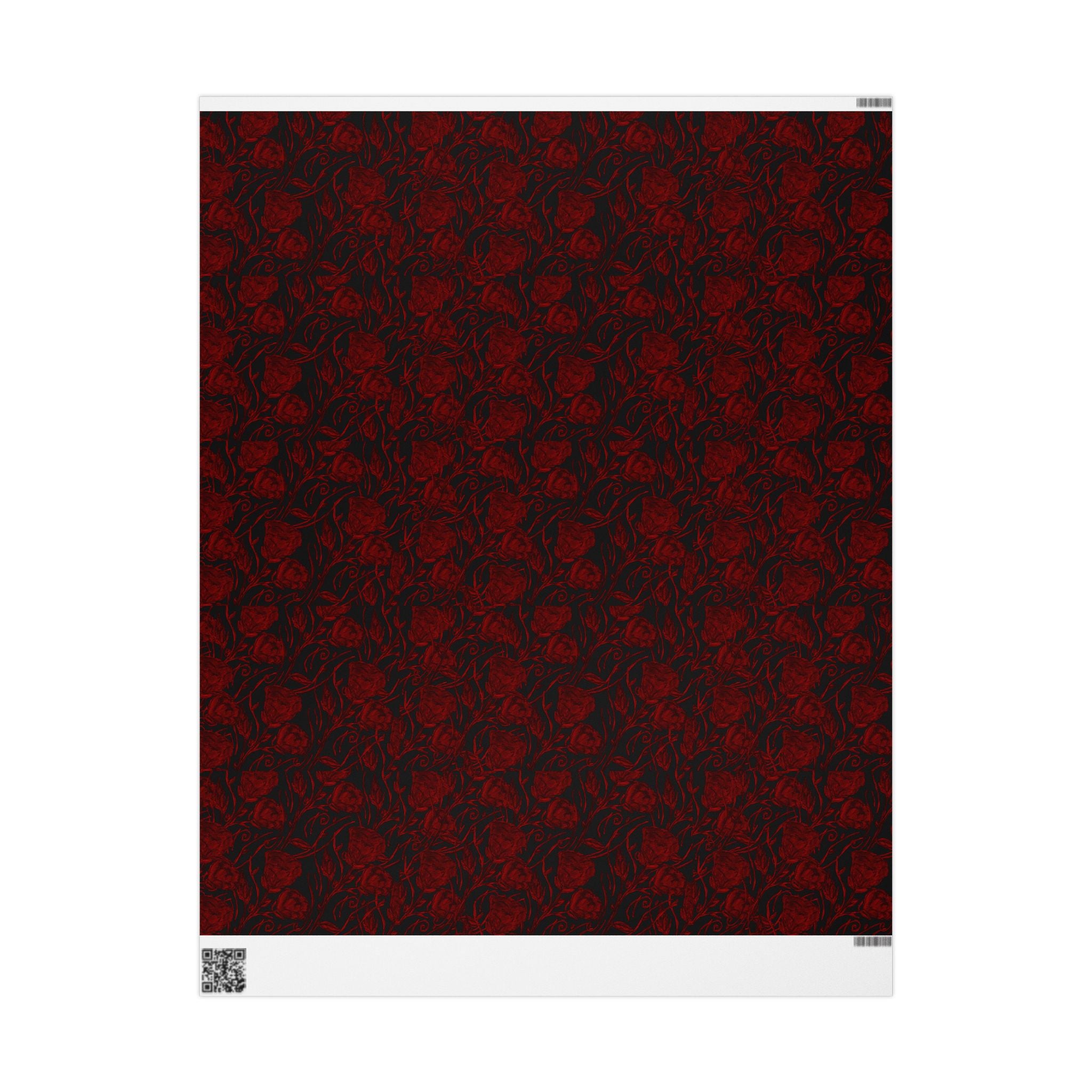 Red Marble Rose Wrapping Paper