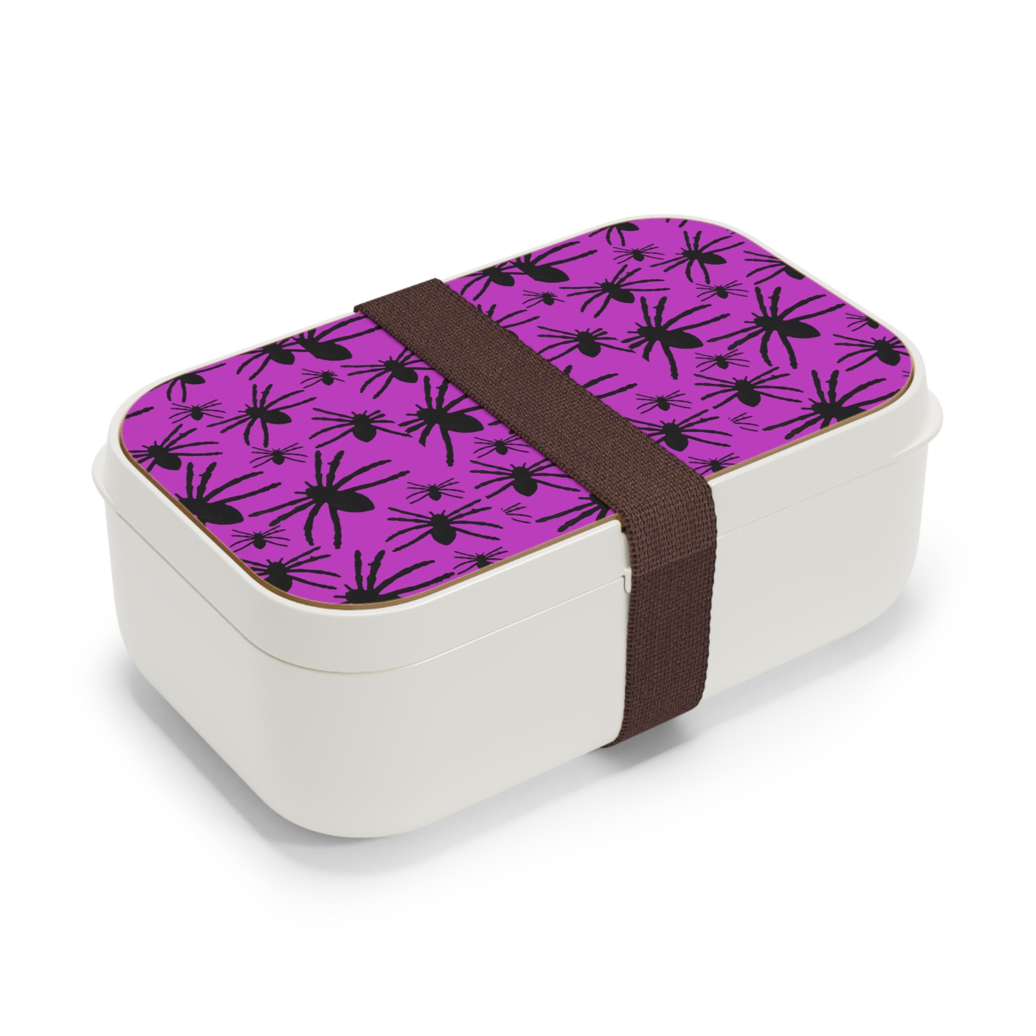 Spider Pattern Bento Lunch Box — Purple Halloween Lunchbox