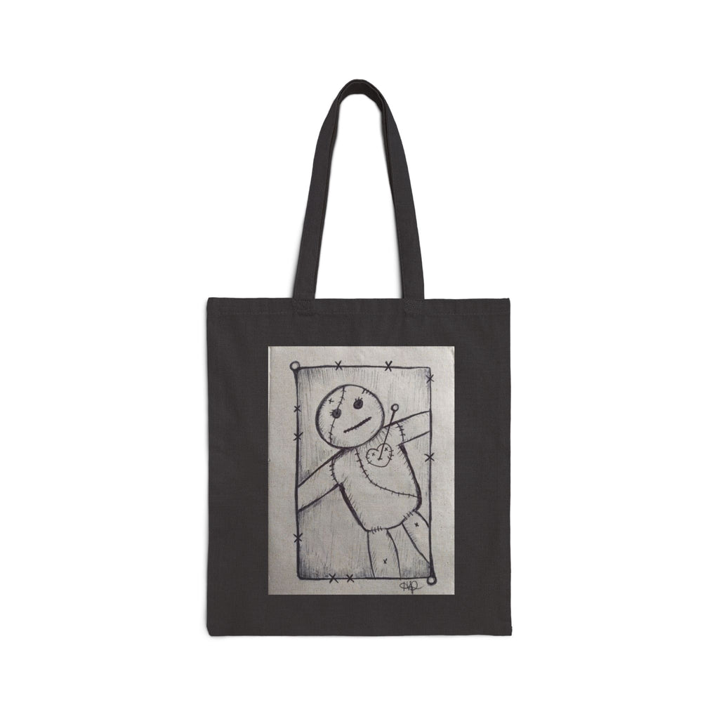 Canvas Tote — Smiley Line Art Sketch Tote Bag