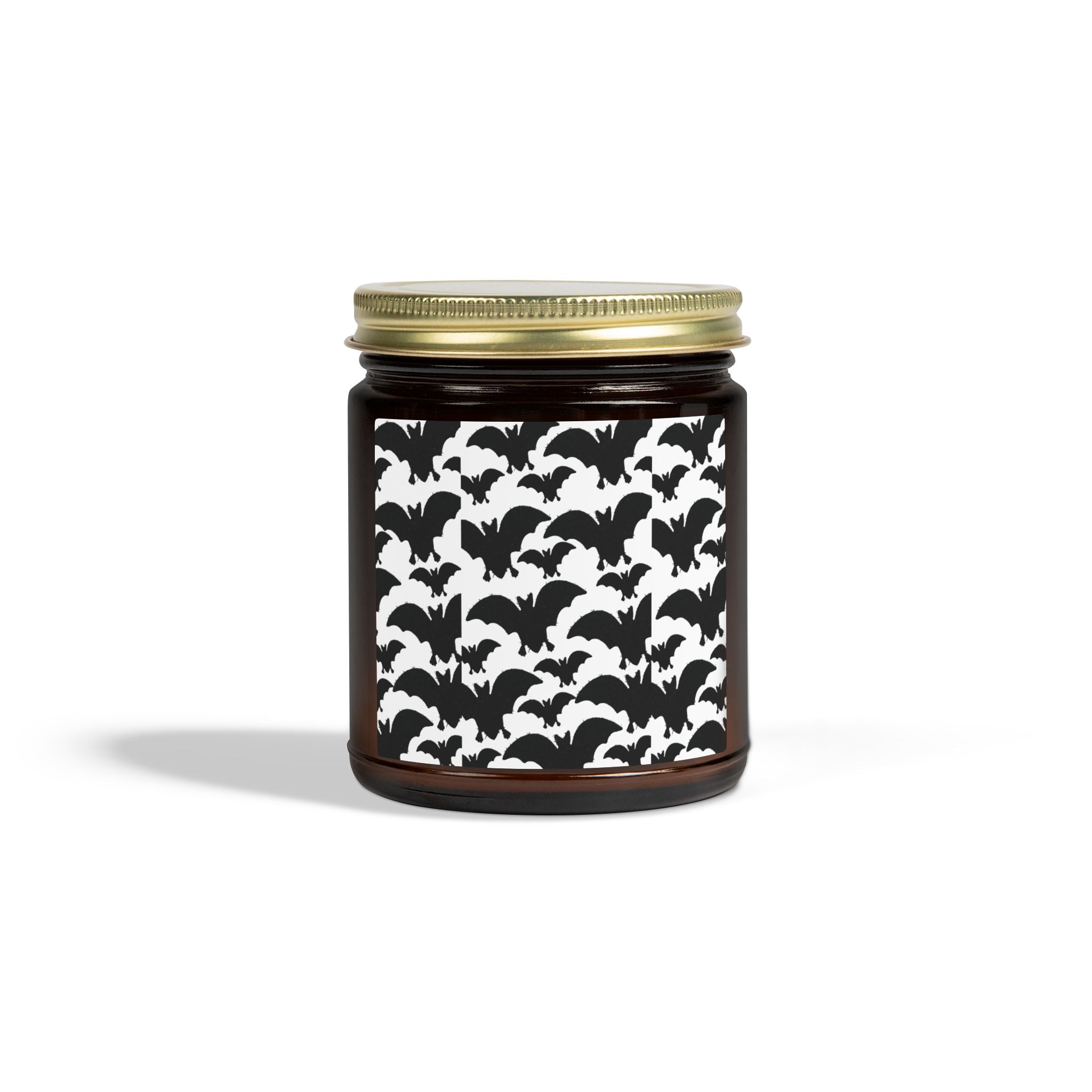 Bat Pattern Scented Candle — Coconut Apricot Wax (4oz/9oz)