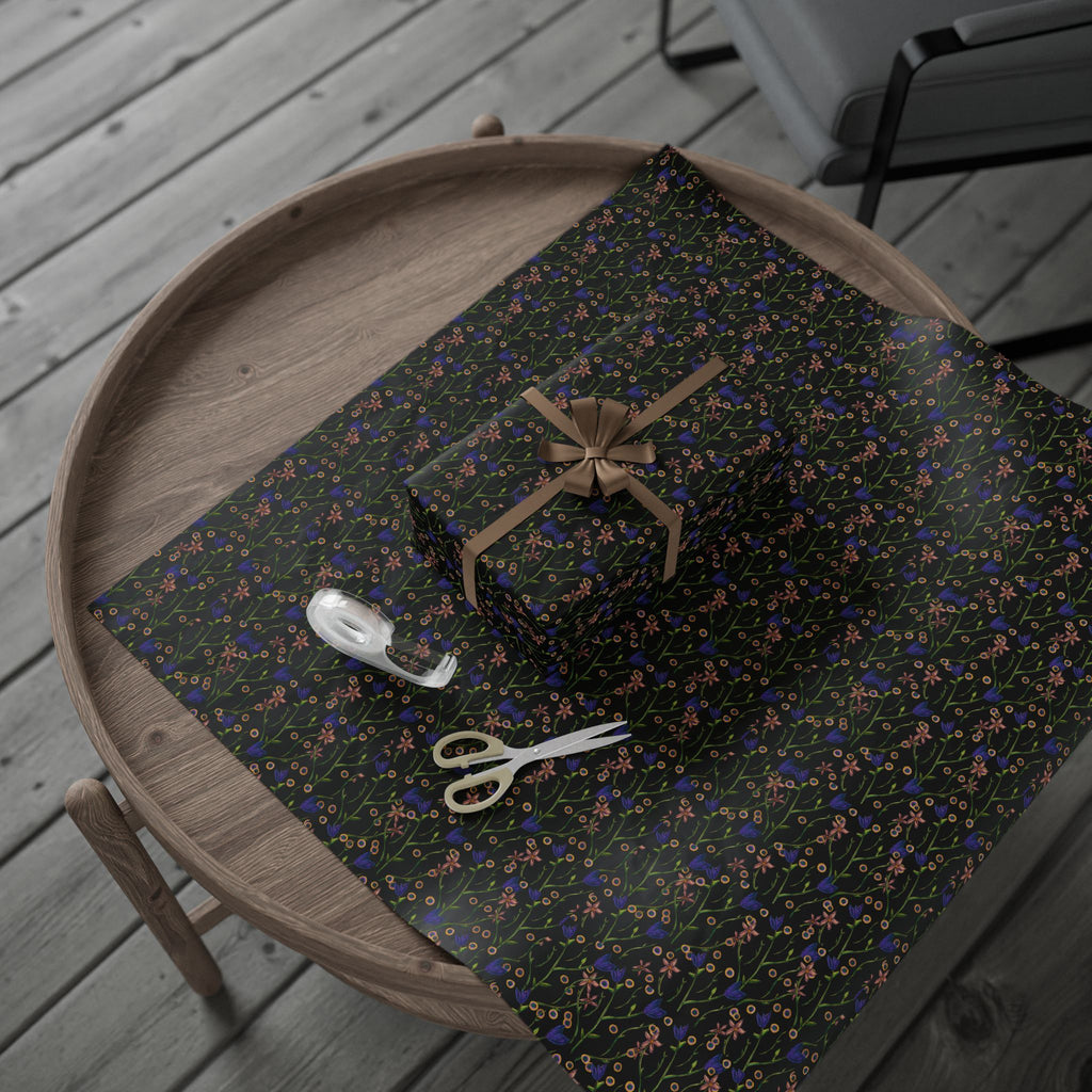Botanical Night Floral Wrapping Paper