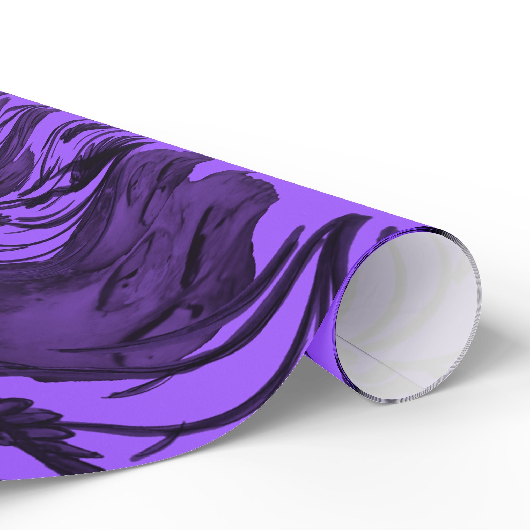 Skull Pattern Wrapping Paper — Purple Gothic Gift Wrap