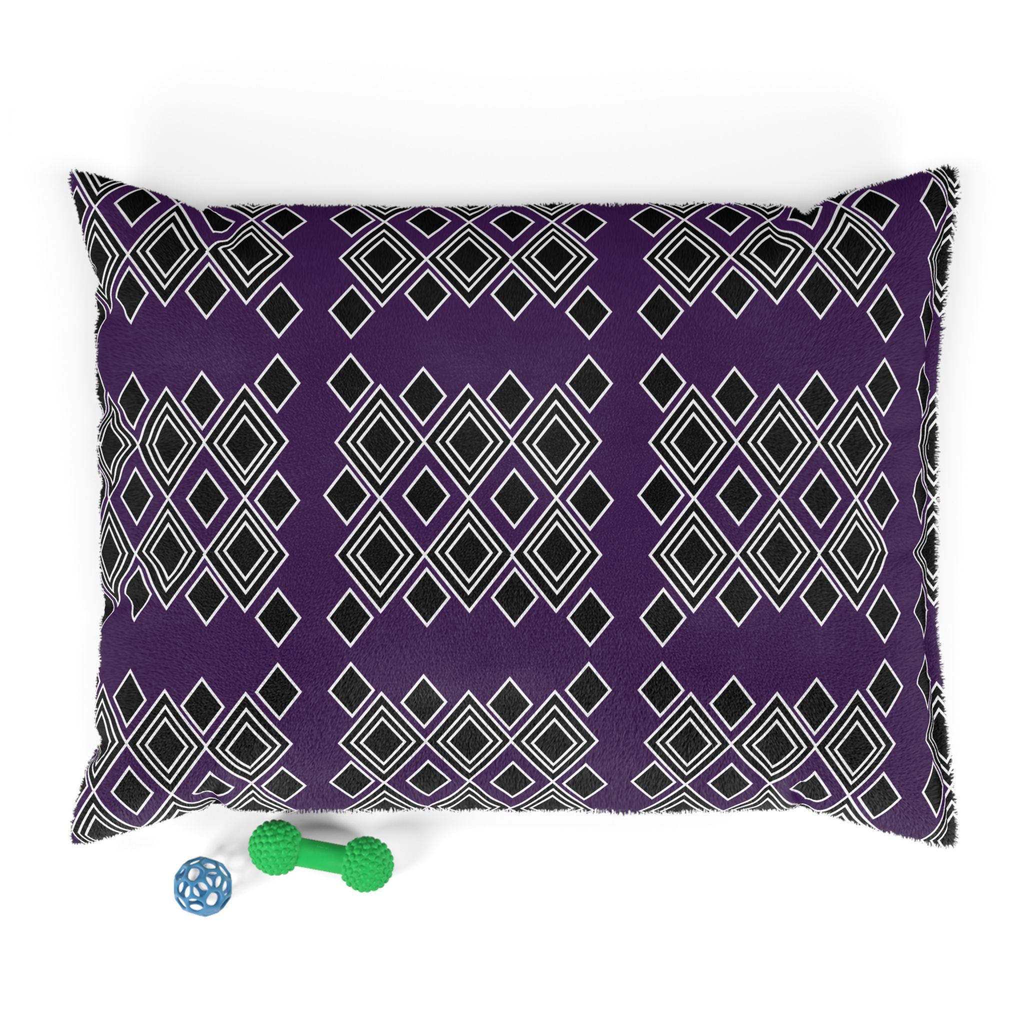 Geometric Purple Diamond Pet Bed – Cozy Decorative Dog & Cat Cushion