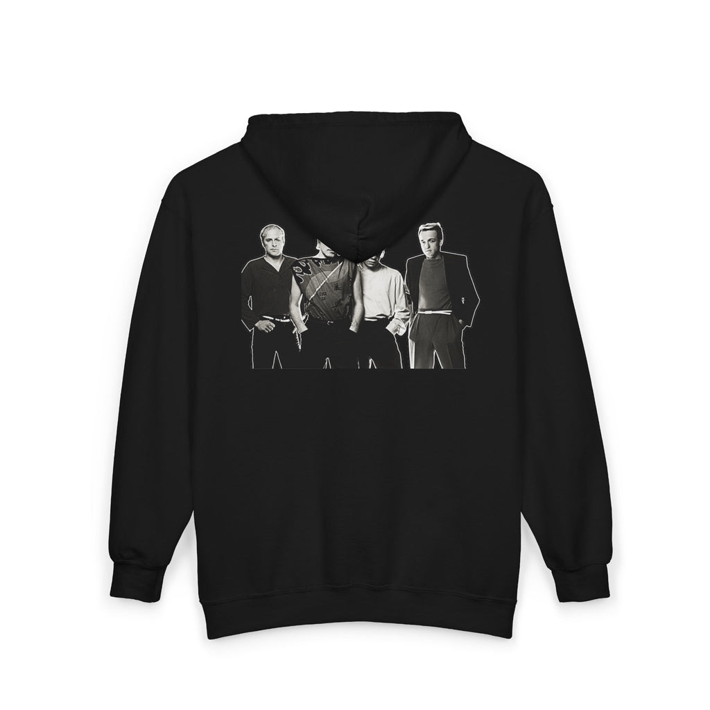 Band Photo Zip Hoodie - Retro 80s Rock Group Graphic