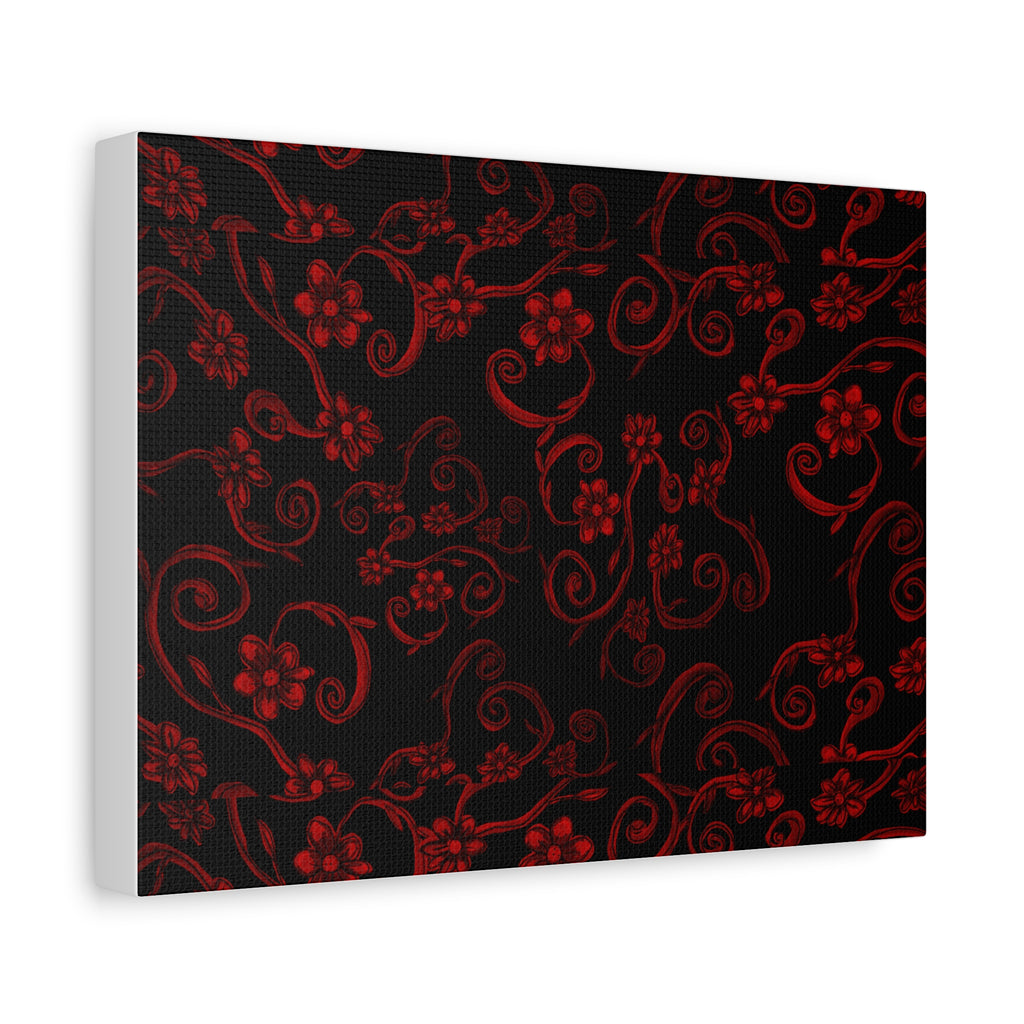 RED LIGHT Vine Matte Canvas Wall Art (Stretched)