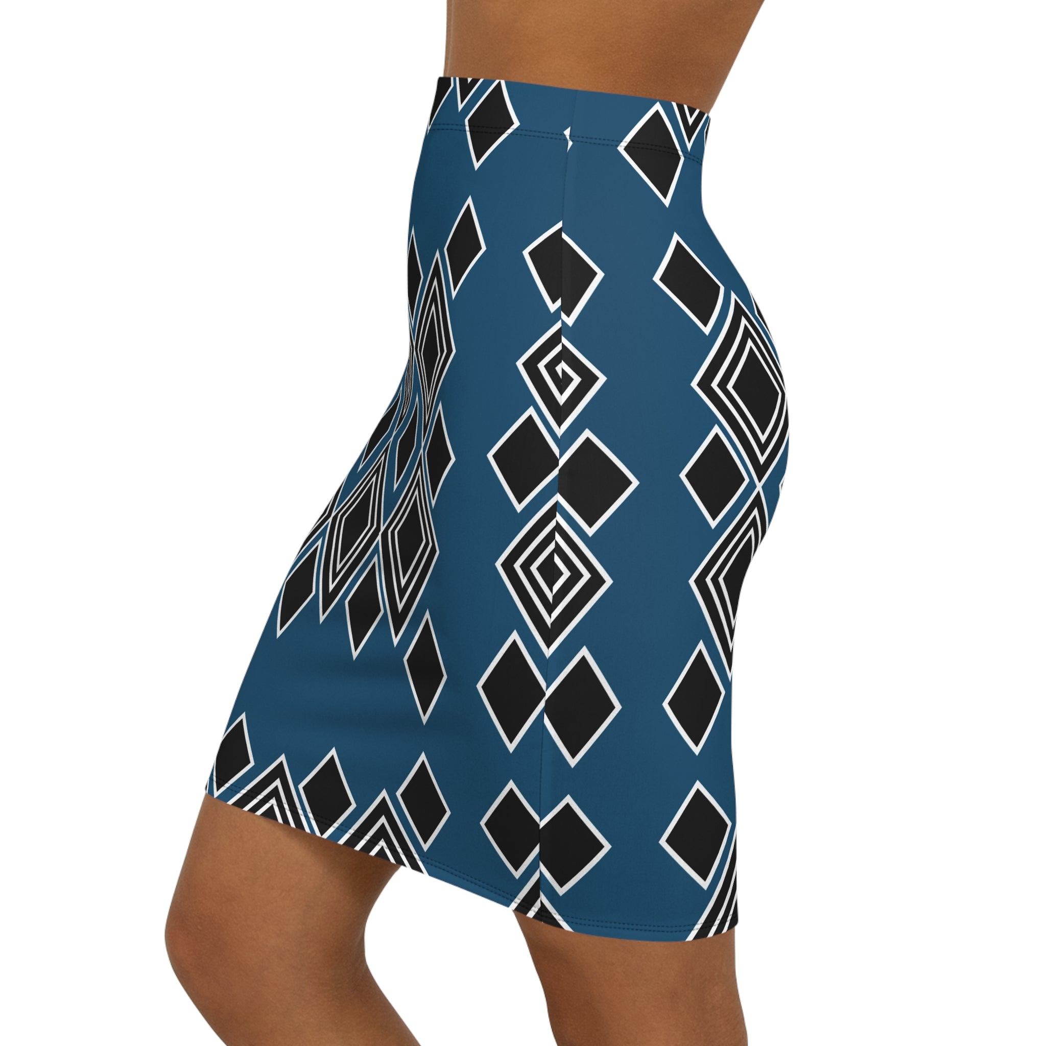 Women's Mid-Waist Pencil Skirt (AOP)