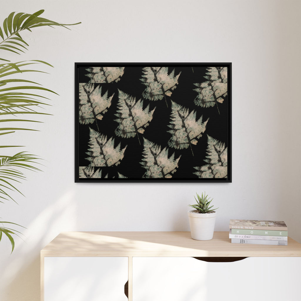 Botanical Fern Matte Canvas Framed Wall Art