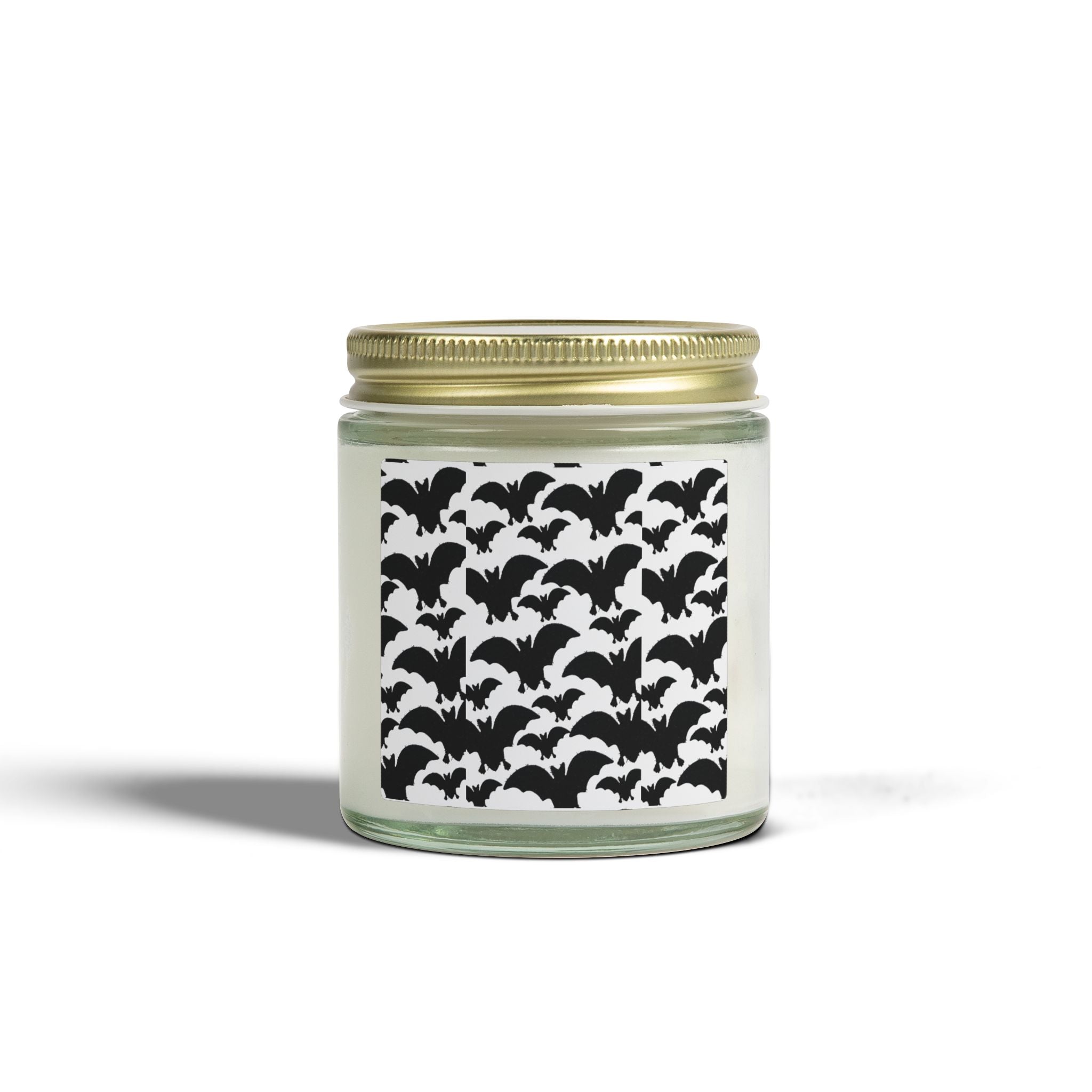 Bat Pattern Scented Candle — Coconut Apricot Wax (4oz/9oz)