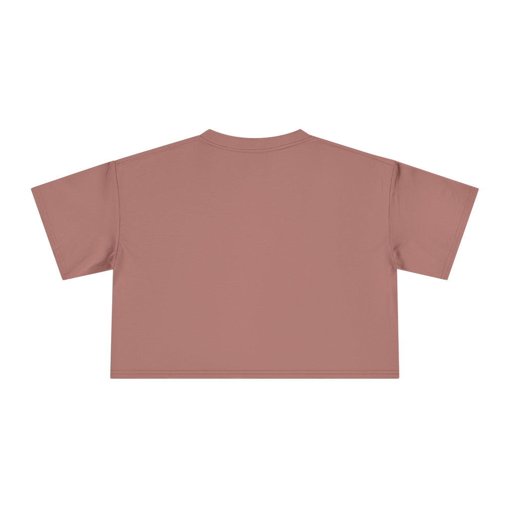 Botanical Grid Women's Crop Tee — Vintage Floral Silhouette Top