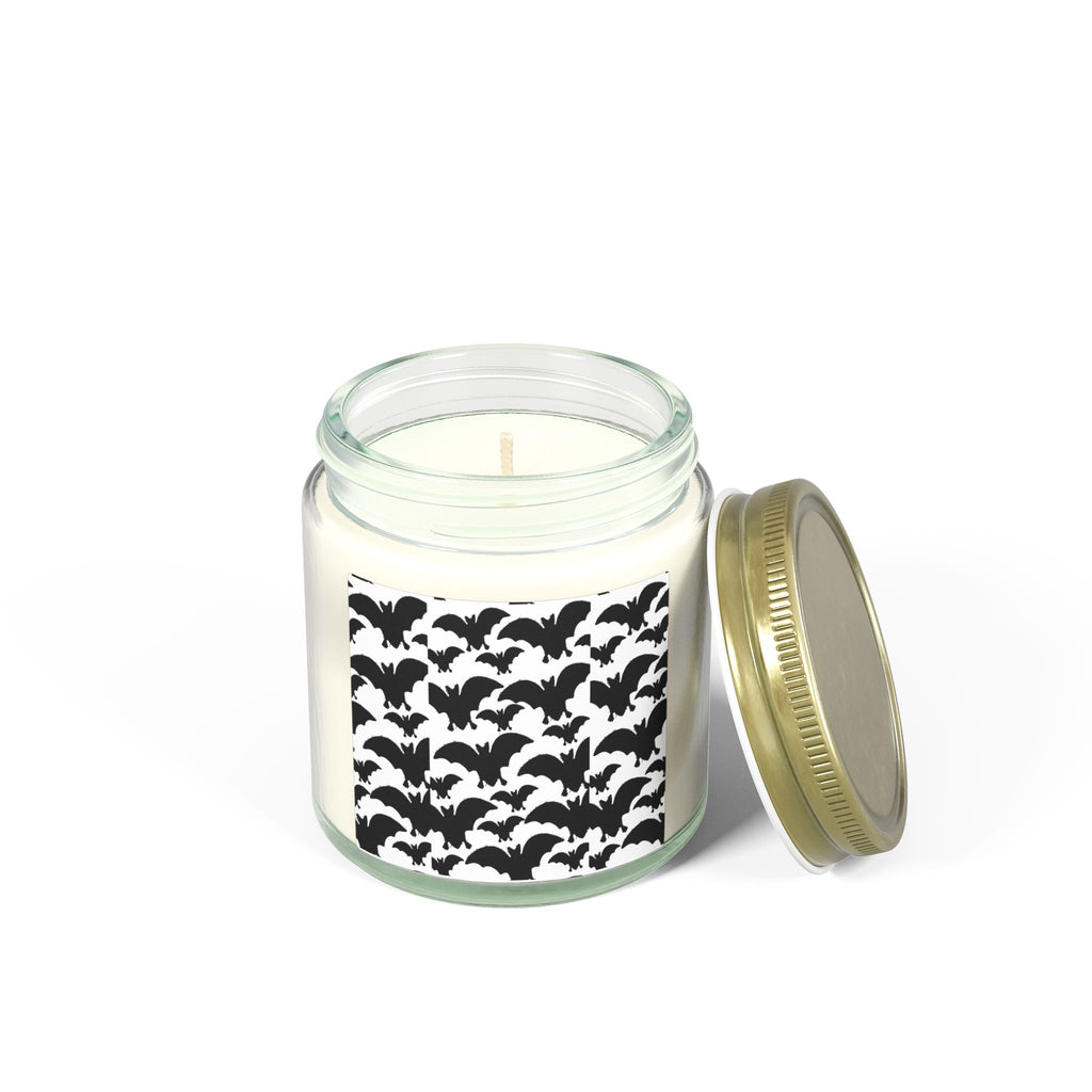Bat Pattern Scented Candle — Coconut Apricot Wax (4oz/9oz)