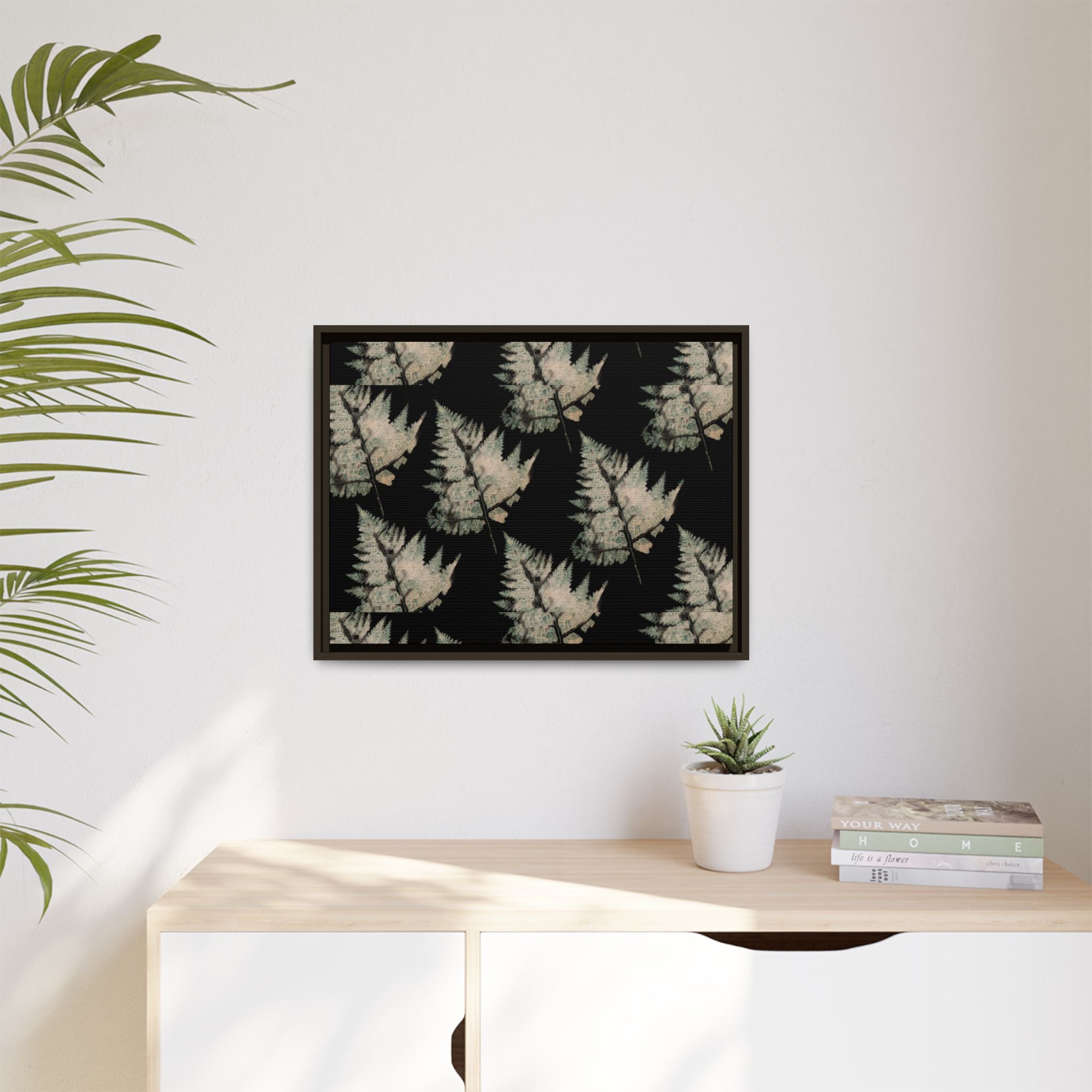 Botanical Fern Matte Canvas Framed Wall Art