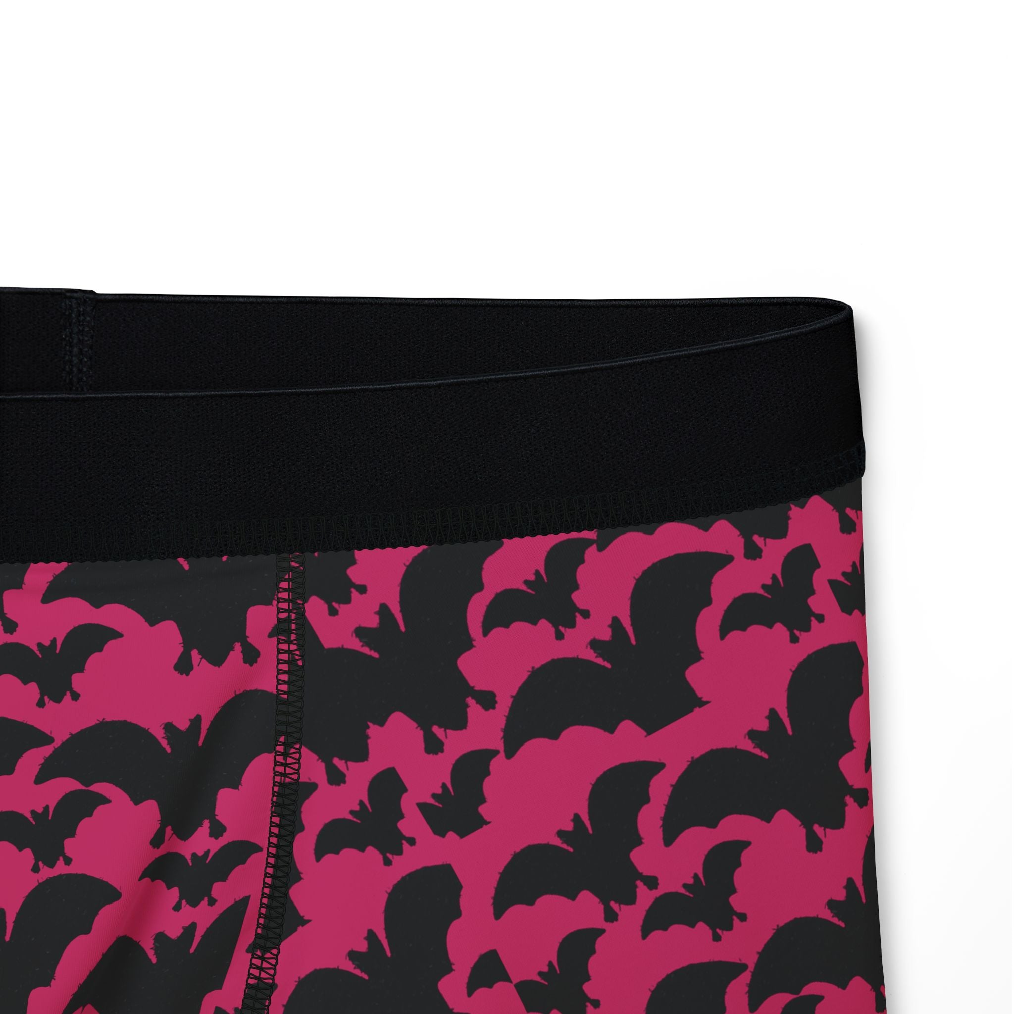 Bats Pattern Men’s Boxer Briefs — Pink Gothic Halloween Underwear