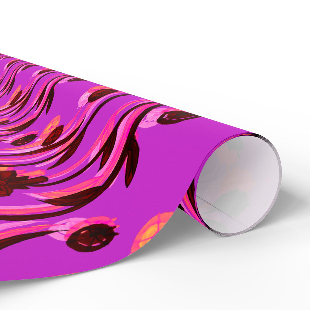 Floral Pink Wrapping Paper — Bold Magenta Flower Gift Wrap