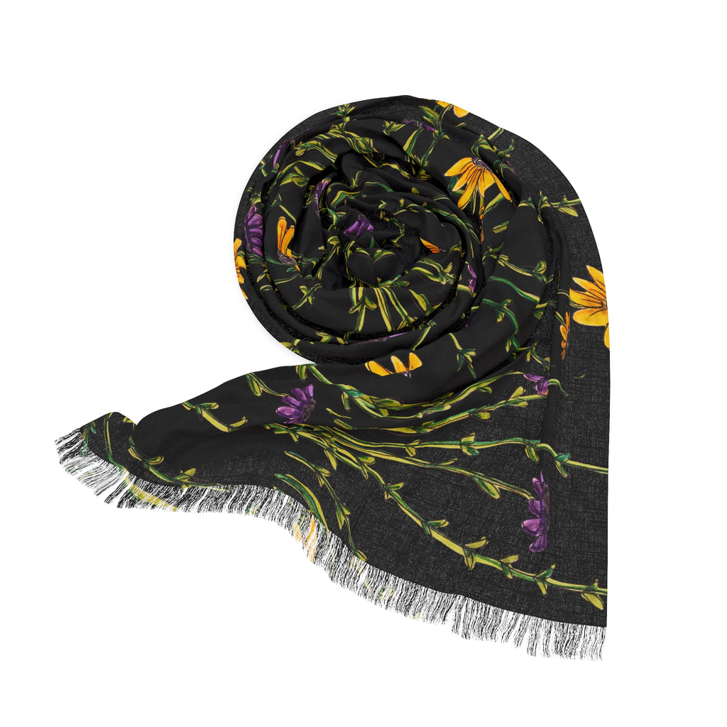 Botanical Meadow Lightweight Scarf — Wildflower Pattern