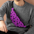 Spider Pattern Fanny Pack — Purple Goth Waist Bag