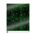 Botanical Black & Neon Green Wrapping Paper — Floral Gift Wrap for Gothic, Eco-Chic & Halloween Occasions