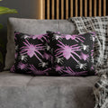 Pink Spider Pattern Pillowcase — Decorative Square Throw Pillow Cover