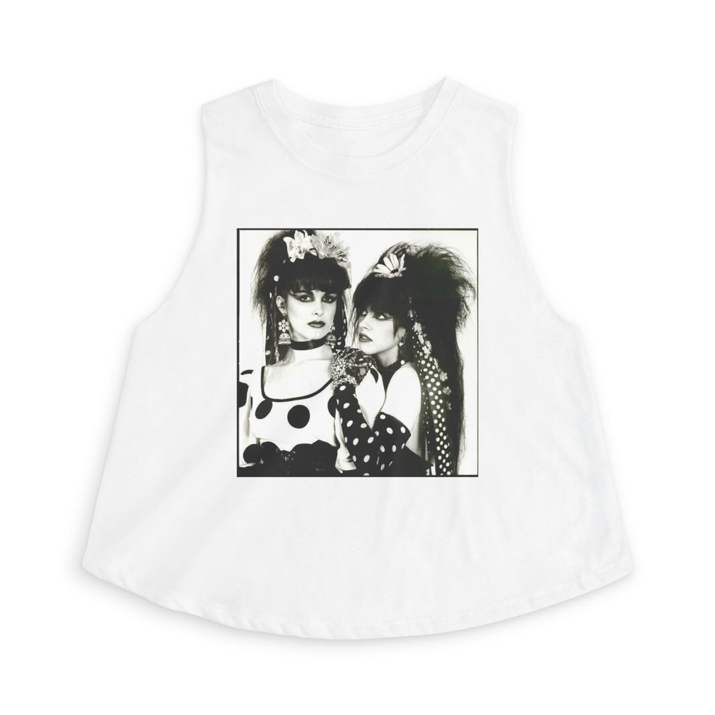 Strawberry Switchblade Vintage 80s Goth Crop Top – Retro Punk Duo Photo Graphic