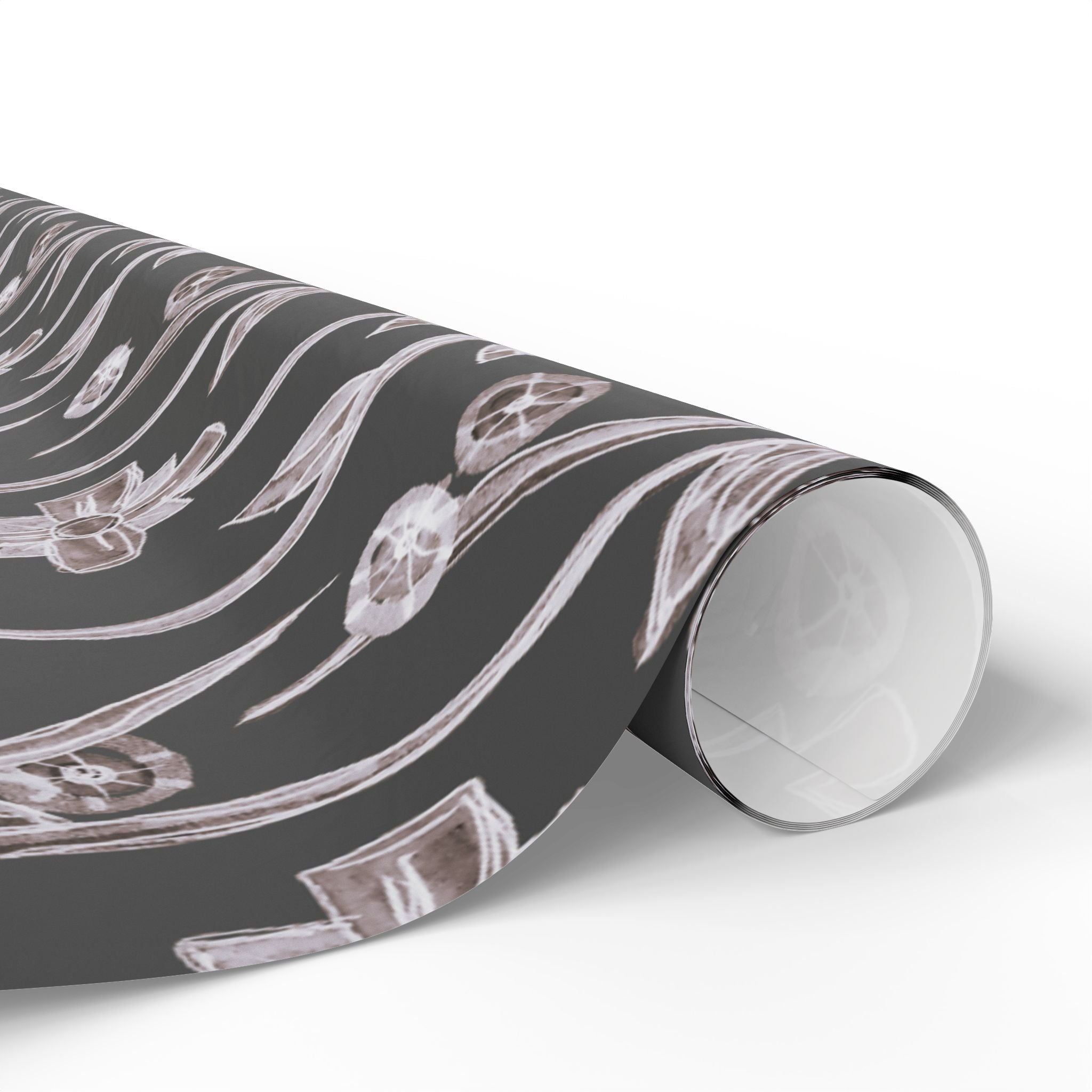 Floral Chalkboard Wrapping Paper – Elegant Hand-Drawn Blossom Gift Wrap