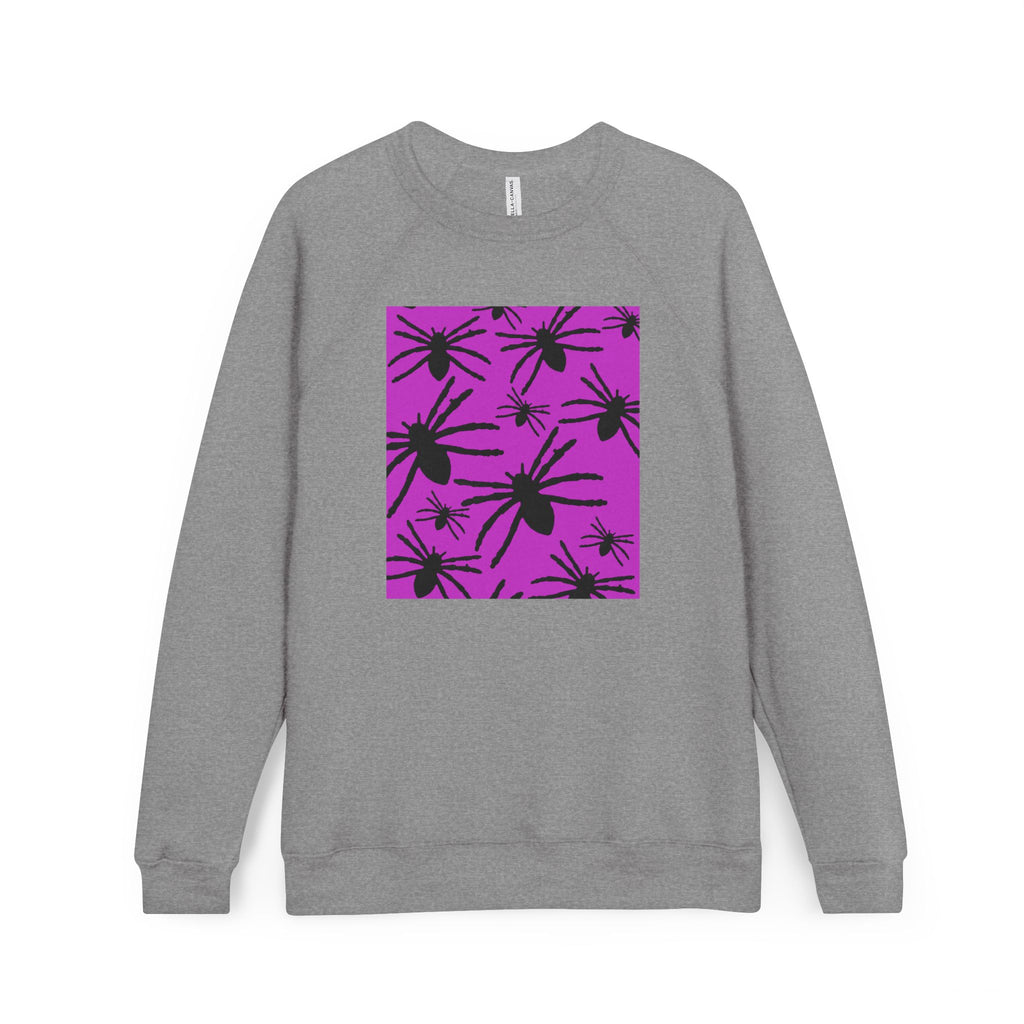 Spider Pattern Sweatshirt — Purple Halloween Spooky Crewneck