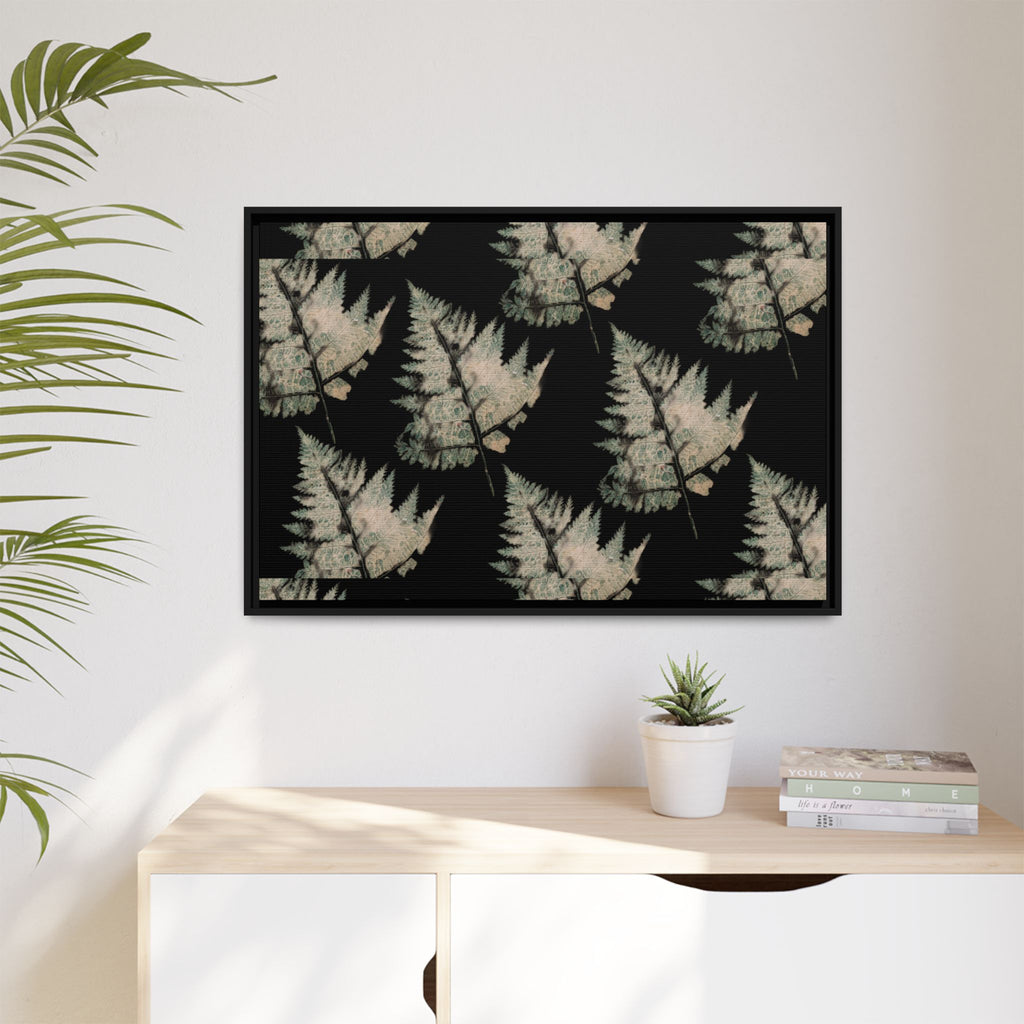 Botanical Fern Matte Canvas Framed Wall Art