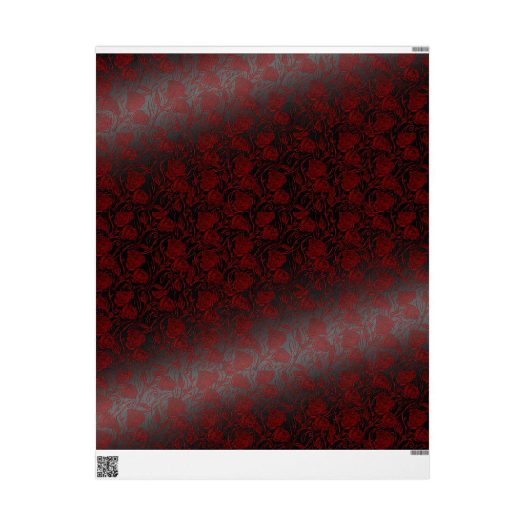 Red Marble Rose Wrapping Paper