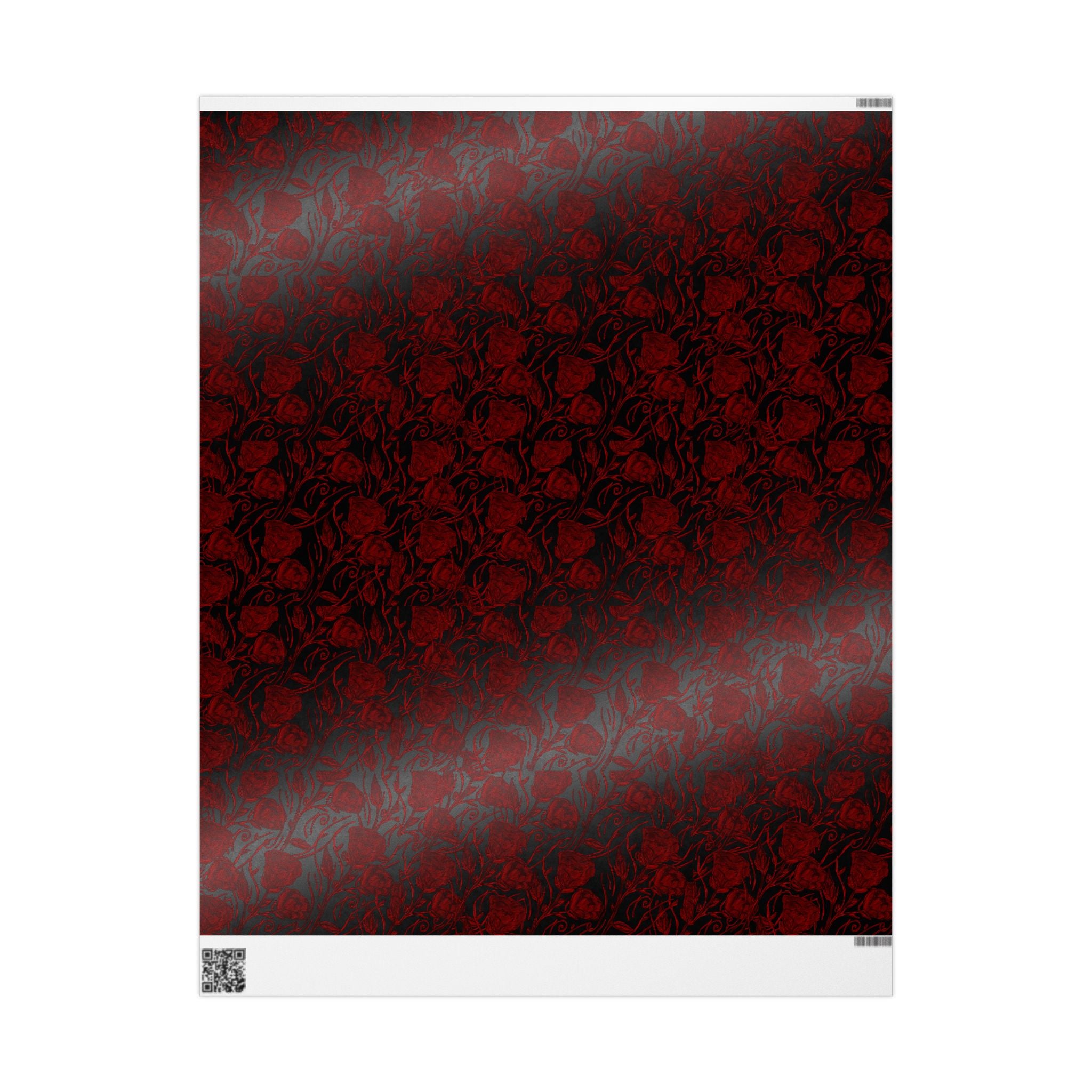 Red Marble Rose Wrapping Paper