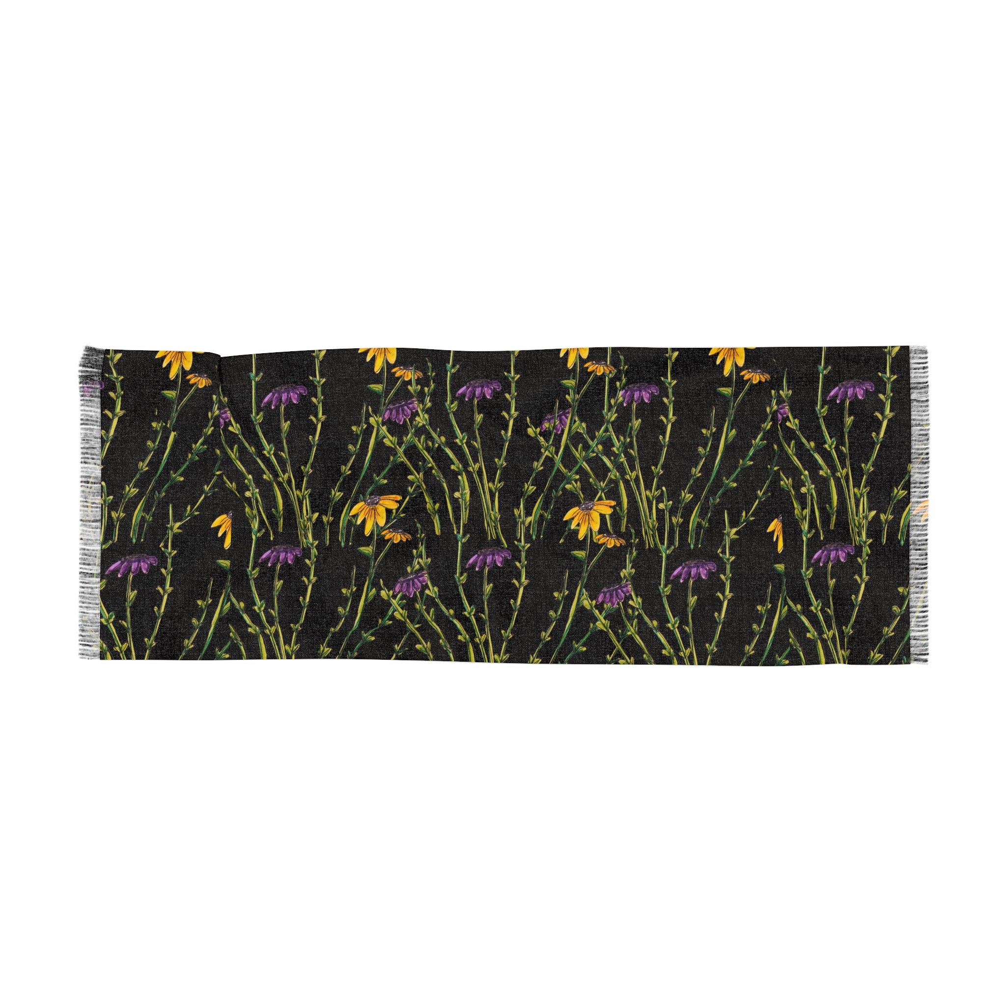Botanical Meadow Lightweight Scarf — Wildflower Pattern