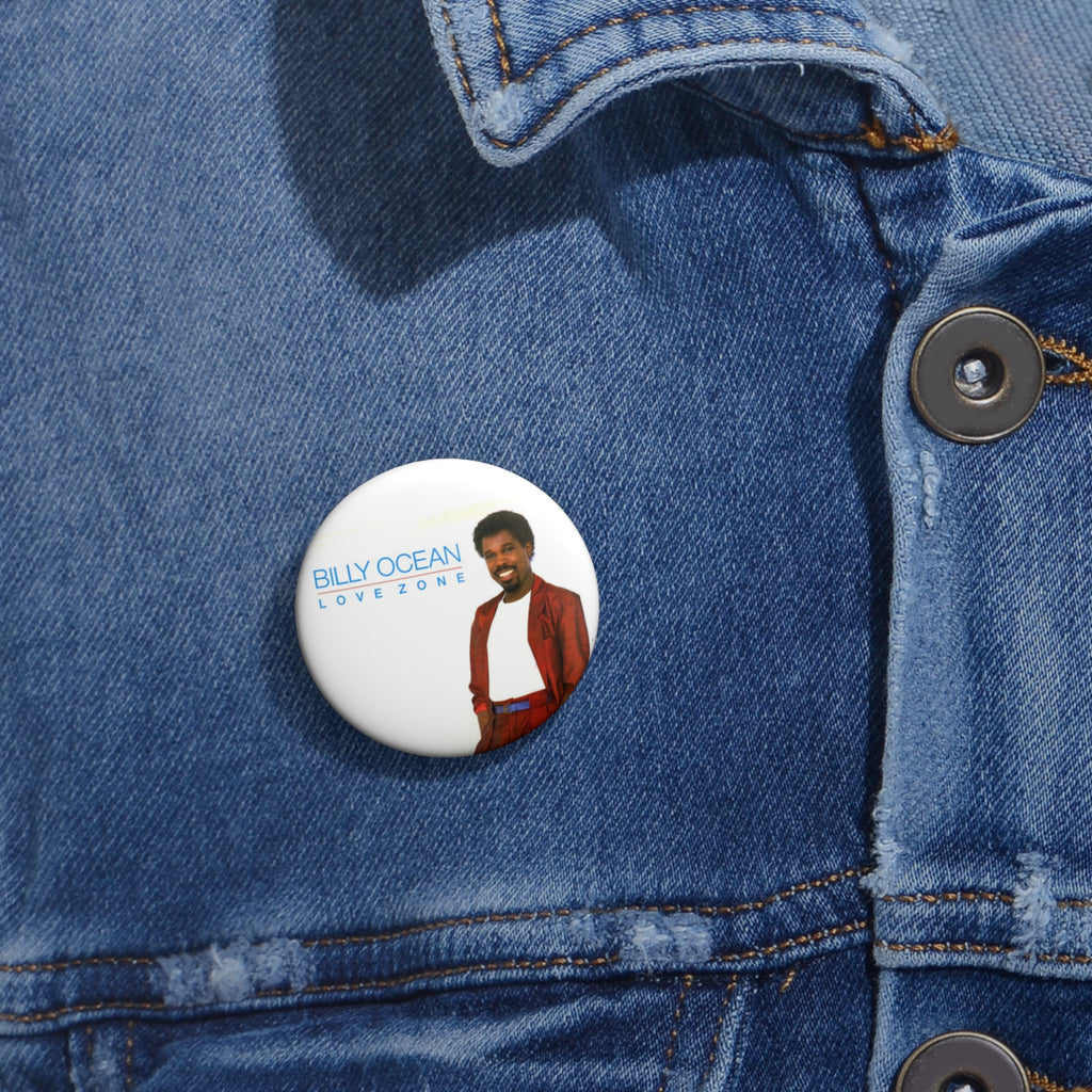 Pin Button — Billy Ocean 'Love Zone' Retro Music Badge