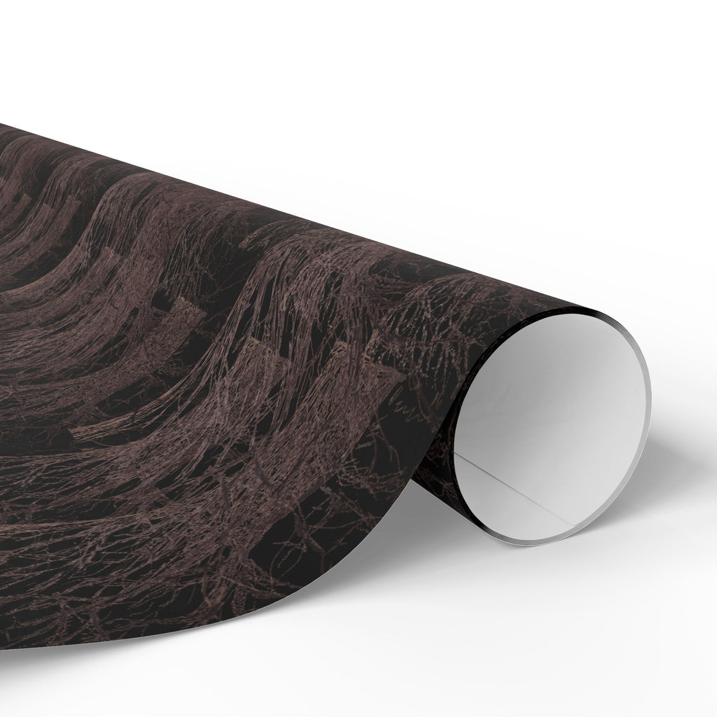 THE TREES Dark Woodgrain Wrapping Paper Roll — Rustic Brown Gift Wrap for Men, Fathers Day, Holidays