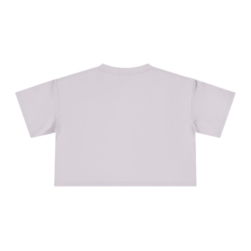 Botanical Grid Women's Crop Tee — Vintage Floral Silhouette Top