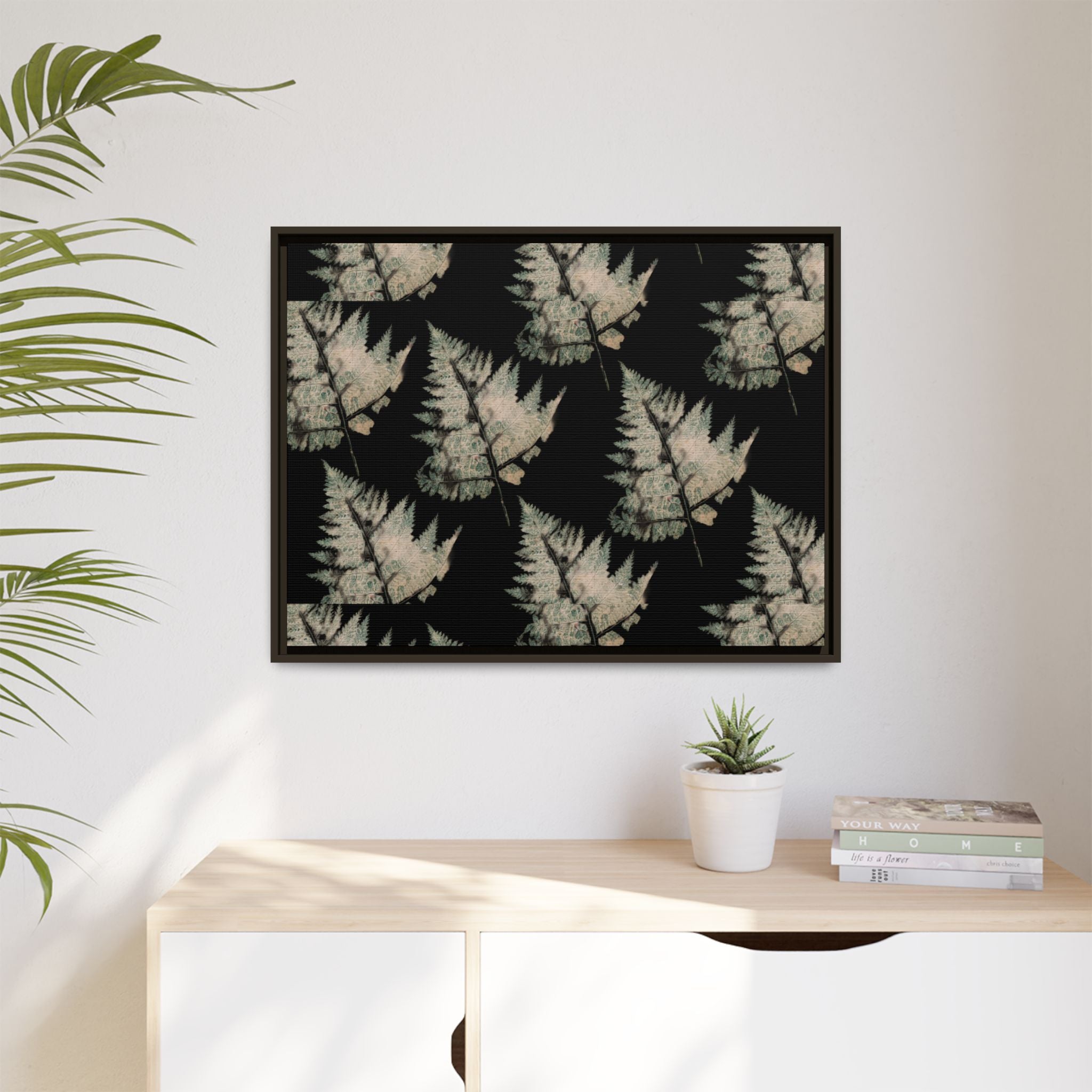 Botanical Fern Matte Canvas Framed Wall Art