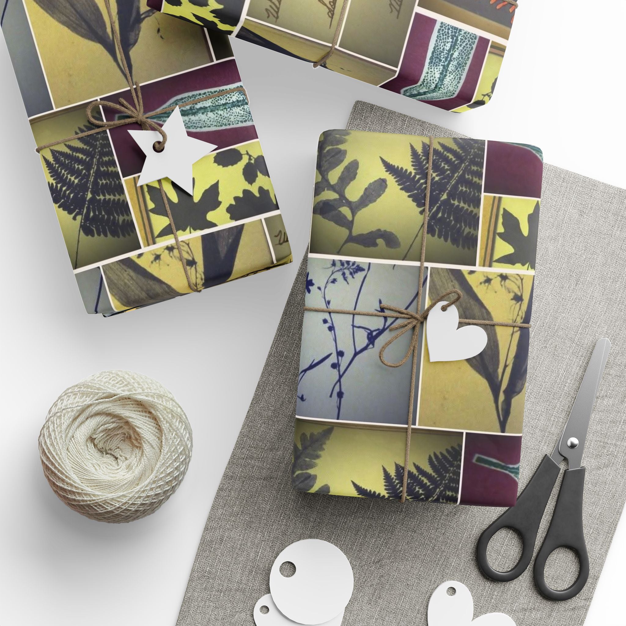 Botanical Collage Wrapping Paper — Vintage Floral Gift Wrap