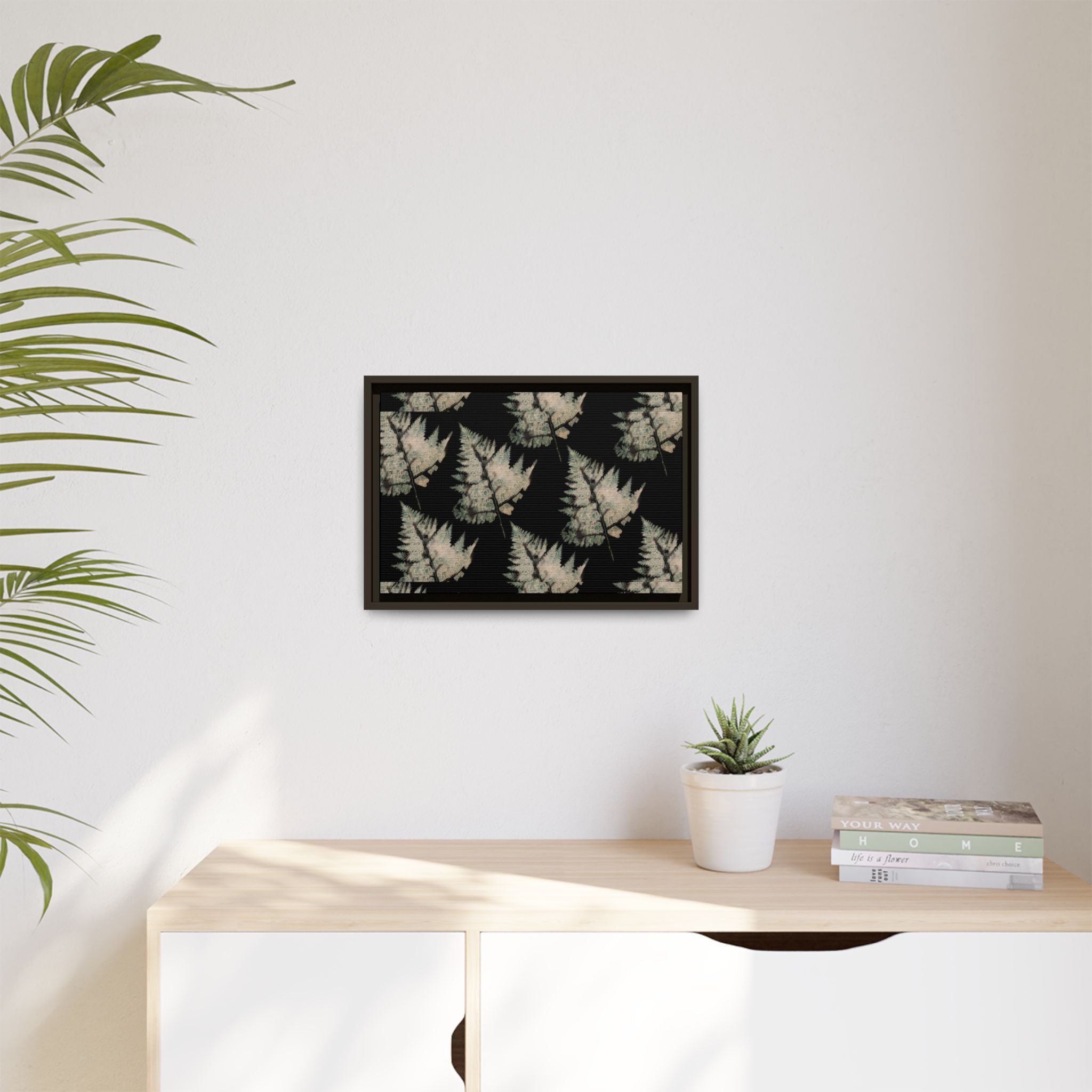 Botanical Fern Matte Canvas Framed Wall Art