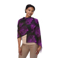 Purple Skull Pattern Scarf — Gothic Lightweight Fashion Accessory