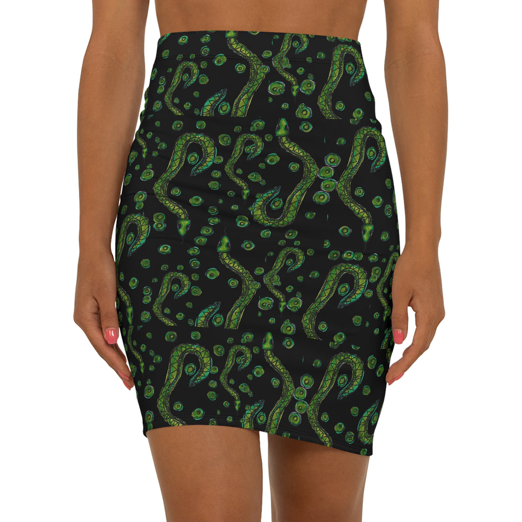 Green Paisley Midnight Pencil Skirt