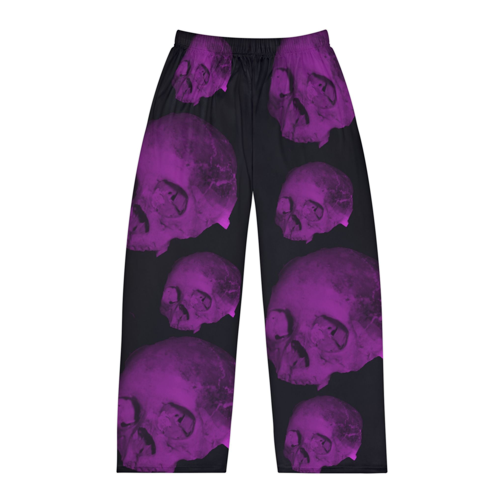 Purple Skull Pajama Pants — Men’s Gothic Sleep Lounge Pants