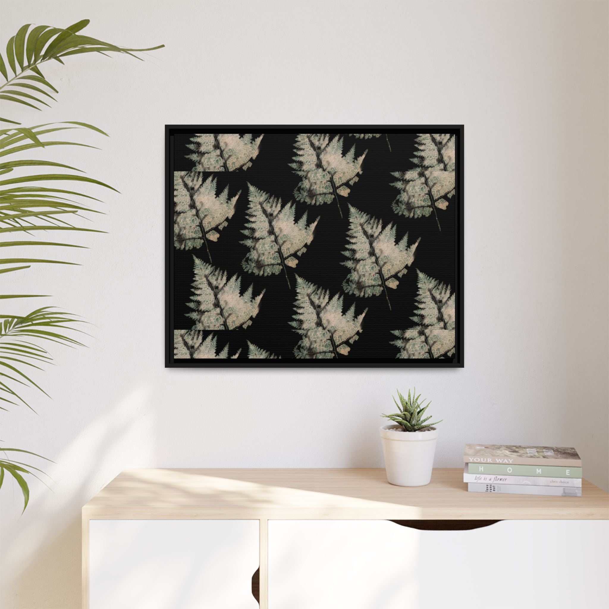 Botanical Fern Matte Canvas Framed Wall Art