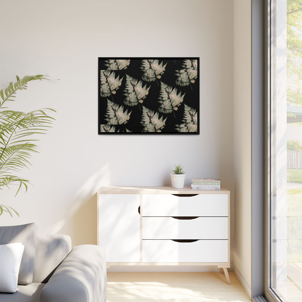 Botanical Fern Matte Canvas Framed Wall Art