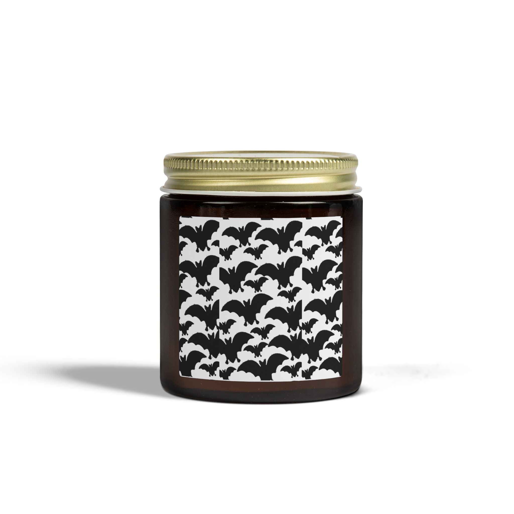 Bat Pattern Scented Candle — Coconut Apricot Wax (4oz/9oz)