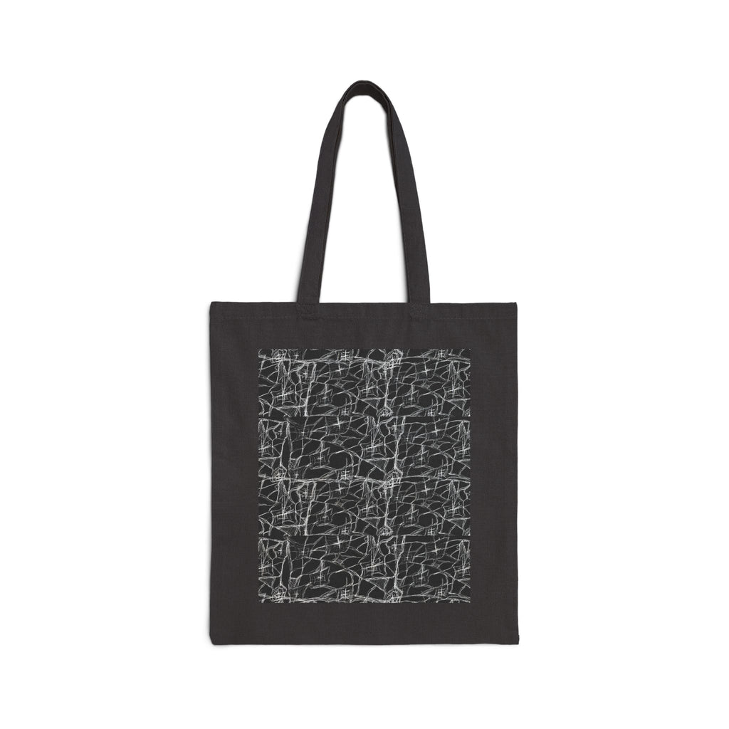 THE VOID Canvas Tote Bag — Abstract Cracked Texture Eco Tote